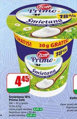 Śmietana 18% promocja w Dino