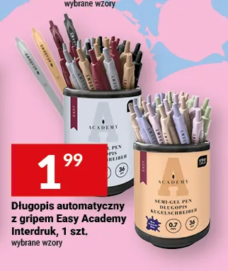 Długopis automatyczny z gripem Easy Academy Interdruk promocja w Twój Market