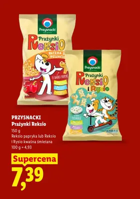 Prażynki Reksio i Rysio kwaśna śmietana Przysnacki promocja w Lidl