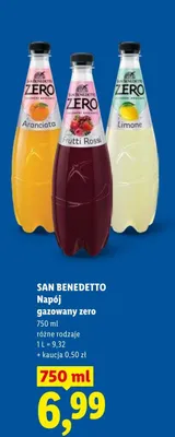 Napój gazowany zero SAN BENEDETTO Frutti Rossi promocja w Lidl