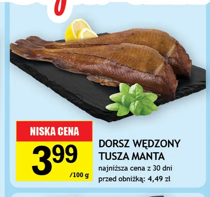 Dorsz wędzony tusza Manta promocja w Gram Market