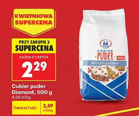 Cukier puder Diamant promocja w Biedronka