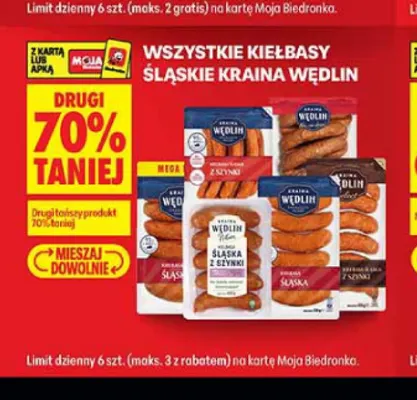 Kiełbasy śląskie Kraina Wędlin promocja w Biedronka