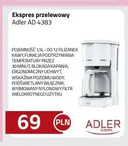 Ekspres przelewowy Adler AD 4383 promocja w kakto.pl