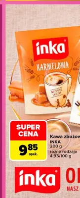 Kawa rozpuszczalna zbożowa Inka karmelowa promocja w Carrefour