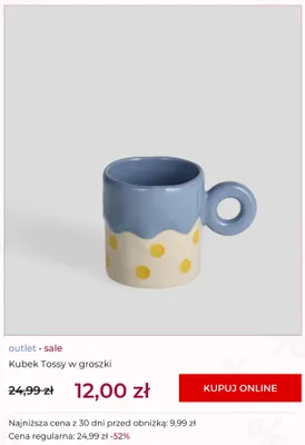 Kubek Tossy w groszki home&you promocja w home&you