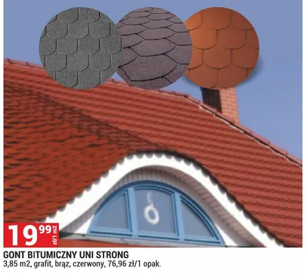 Gont bitumiczny Uni Strong promocja w Merkury Market