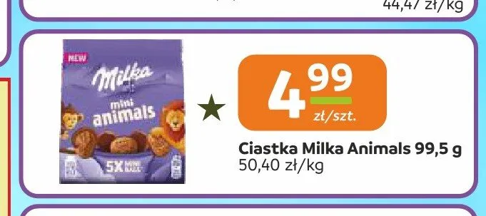 Ciastka Milka Mini Animals promocja w Społem Częstochowa