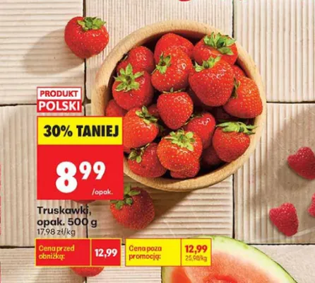 Truskawki polskie promocja w Biedronka