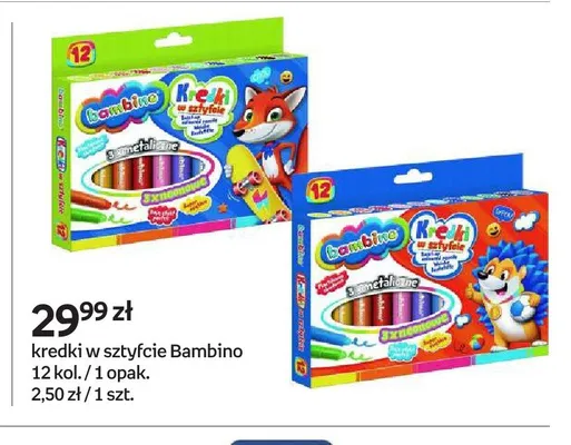 Kredki w sztyfcie Bambino 12 kol. promocja w Empik