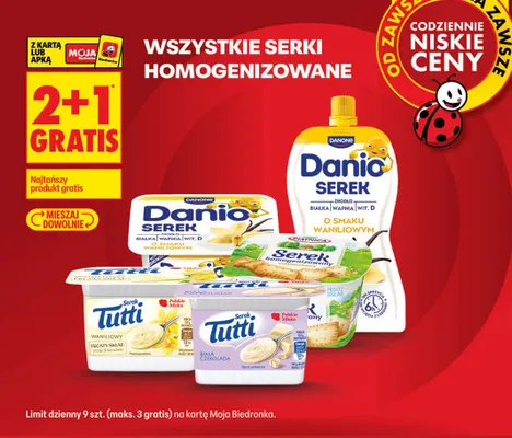 Serek homogenizowany Tutti biała czekolada Polskie Mleko promocja w Biedronka