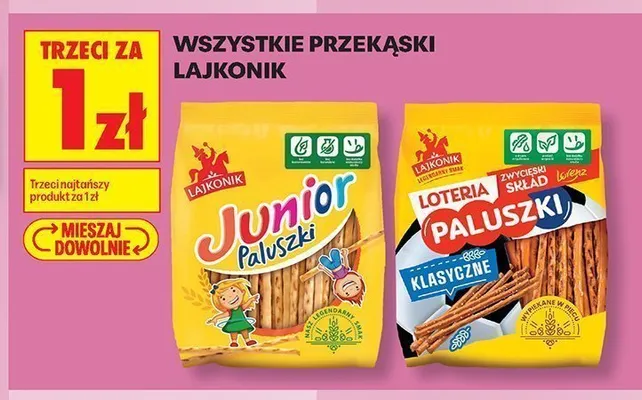 Przekąski Lajkonik promocja w Biedronka