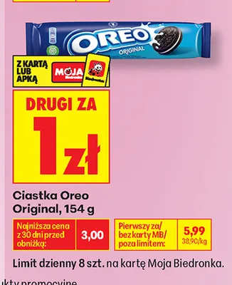 Ciastka Oreo Original promocja w Biedronka