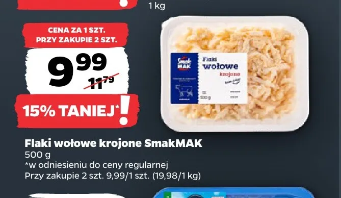 Flaki wołowe krojone SmakMAK promocja w Netto