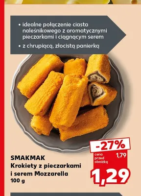 Krokiety z pieczarkami i serem mozzarella Smakmak promocja w Kaufland