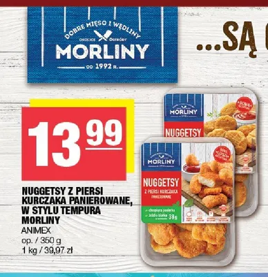 Nuggetsy z piersi kurczaka w stylu tempura Morliny promocja w SPAR