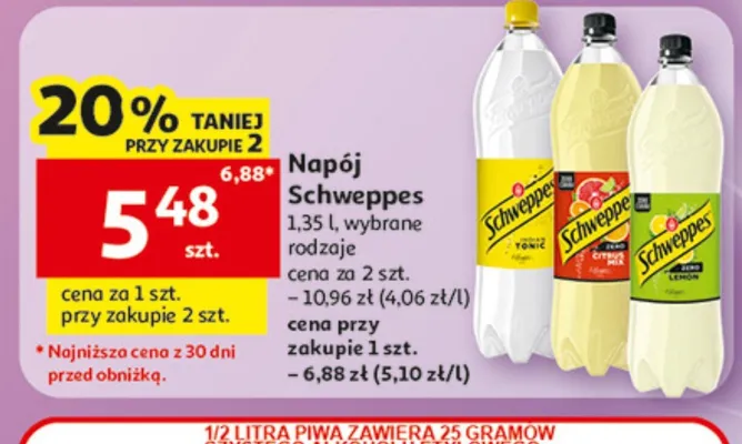Napój Schweppes Citrus Mix promocja w Auchan