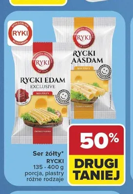 Ser żółty Rycki Edam Exclusive Ryki promocja w Carrefour
