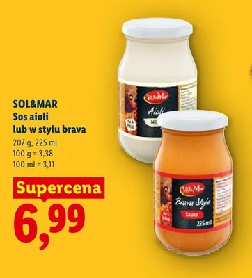 Sos aioli Sol&Mar promocja w Lidl