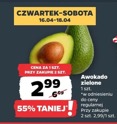 Awokado zielone promocja w Netto