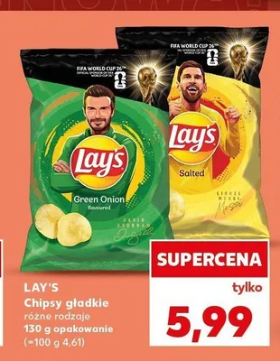 Chipsy gładkie Lay's Green Onion promocja w Kaufland