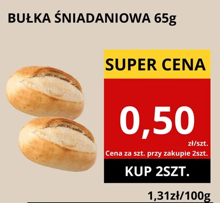 Bułka śniadaniowa promocja w Supeco