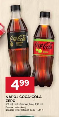 Napój Coca-Cola Zero promocja w Stokrotka