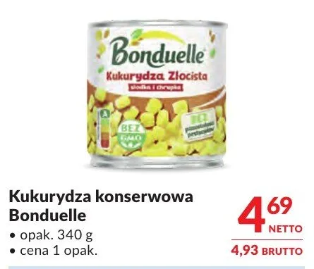 Kukurydza konserwowa Bonduelle promocja w Makro