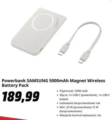 Powerbank Samsung Magnet Wireless Battery Pack promocja w Media Markt