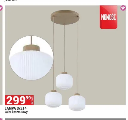 Lampa 3xE14 promocja w Merkury Market