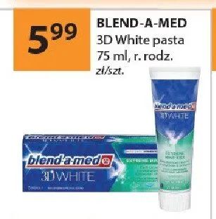 Pasta do zębów Blend-a-med 3D White 75ml promocja w Drogerie Laboo