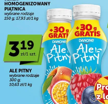 Napój jogurtowy Ale Pitny owoce leśne Danone promocja w Groszek