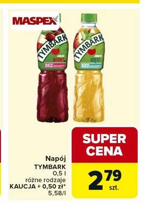 Napój Tymbark jabłko wiśnia promocja w Carrefour