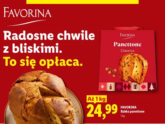Babka panettone Favorina promocja w Lidl