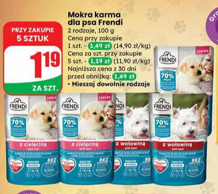 Mokra karma dla psa z cielęciną promocja w Dino