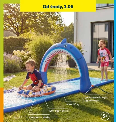 Ślizgawka wodna LUPILU 100x500x95cm promocja w Lidl
