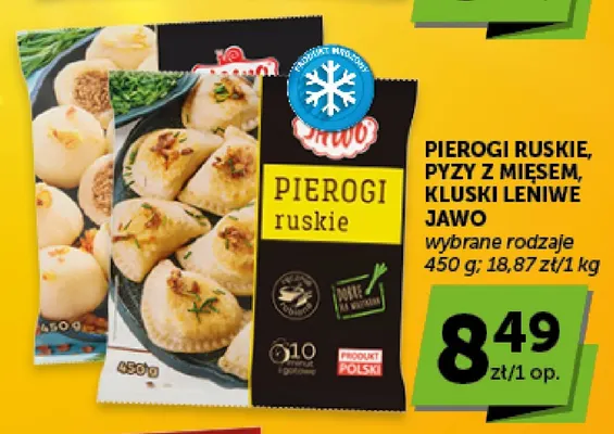 Pyzy z mięsem Jawo promocja w Groszek