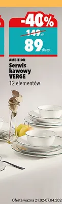 Serwis kawowy Verge 12 elementów Ambition promocja w Biedronka Home