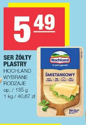 Ser żółty plastry śmietankowy promocja w SPAR