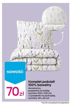 Komplet pościeli 100% bawełny promocja w Pepco
