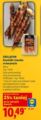 Kręciołki z boczku w marynacie Grill&Fun promocja w Lidl