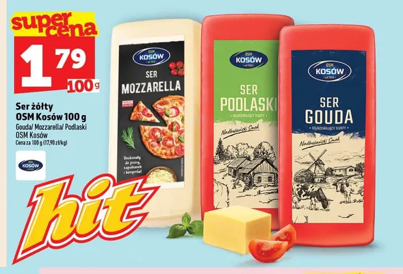 Ser żółty Mozzarella OSM Kosów promocja w TOPAZ