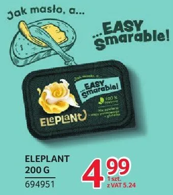 Masło roślinne Eleplant 200g promocja w Selgros