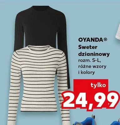 Sweter dzianinowy rozm. S-L, różne wzory i kolory promocja w Kaufland