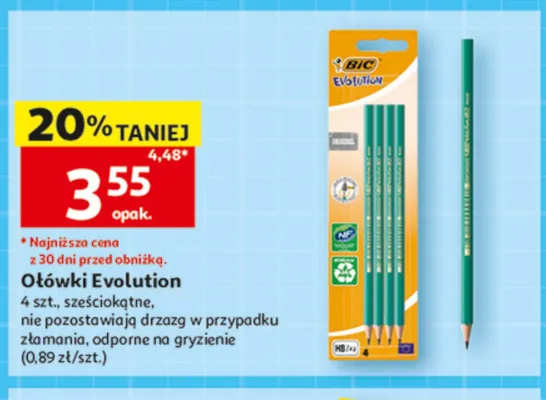 Ołówki BIC Evolution 4-pak promocja w Auchan