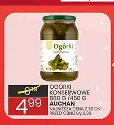 Ogórki konserwowe Auchan promocja w Wafelek