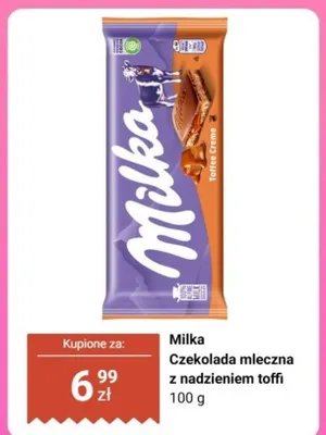 Czekolada mleczna z nadzieniem toffi promocja w Biedronka