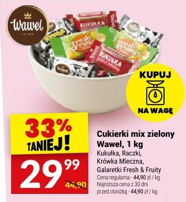 Cukierki mix zielony promocja w Twój Market