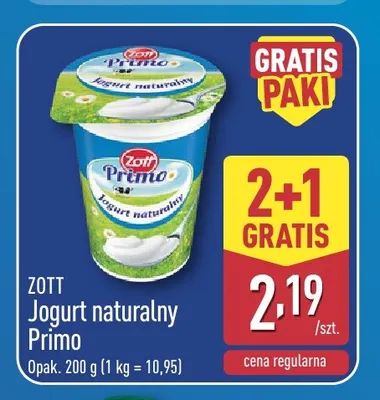 Jogurt naturalny Primo Zott promocja w Aldi