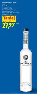 Wódka Adam Mickiewicz promocja w Lidl